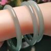 Pulsera de Barra Redonda de Calcedonia de 6 mm Pulsera de Moda Belleza Pulsera de Crisoprasa Aceite de Hielo Barra Redonda de Calcedonia Azul Aceite