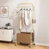 Cabide de chão para casa, varal móvel para secar roupas, cabideiro de quarto, simples rack de armazenamento e secagem interno