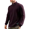 Estación Independiente Transfronteriza Primavera y Otoño Simple Casual para Hombre Suelto Jacquard Cuello Mao Media Cremallera Camiseta Base Sudadera para Hombre