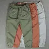 Pantalones casuales de tobillo con cordones para hombre, elásticos, transpirables, estilo coreano, modernos, combinan con todo, corte ajustado, skinny, pantalones de cintura elástica