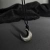 Collar de luna creciente para hombre, plata Yaoshi, de alta gama, con cordón tejido a mano, accesorios, joyería sencilla de verano para mujer.