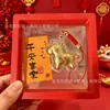 Cuerda Roja del Año del Caballo, Riqueza Instantánea, Colgante para Teléfono Caballo Dorado Pequeño, Regalo Promocional, Amuletos del Caballo del Zodiaco