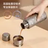 Copo de água isolado de titânio puro de camada dupla, grande capacidade, luxo leve, copo de titânio de alta qualidade para carro, copo de bolso, copo isolado de titânio portátil para atividades ao ar livre