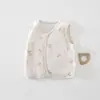 Roupa de bebê para recém-nascido, algodão puro, sem costura, novo estilo, algodão colorido, 40g, colete de algodão para outono e inverno, peça externa para bebê, vestuário infantil Classe A