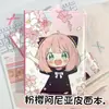 Caderno Rosa Sakura Aniya A5 com Página Colorida Desenho Animado Fofo Bloco de Notas de Couro Planejador de Alta Qualidade Caderno de Estudante
