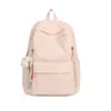 Mochila Simple de Color Sólido Estilo Coreano 2026, Alto Valor Estético, Gran Capacidad, Mochila Escolar para Estudiantes, Doble Mochila Ligera y Transpirable