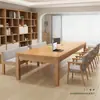 Sala de Estar Minimalista Moderna Escritorio Grande de Madera Maciza Escritorio de Estudio para Múltiples Personas Estudiante Escritorio para Oficina en Casa Mesa Larga Banco de Trabajo