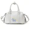Bolsa de Mão Pequena Feminina Simples e Estilosa, Bolsa Almofada de Pônei de Desenho Animado Nova Personalizada, Bolsa de Ombro Transversal de Alto Valor de Nicho