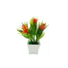 Jardinería Simulada 7 Orquídeas Pequeñas en Maceta Sesión de Fotos Plantas Verdes Flores Artificiales Accesorios Decoración de Sala de Estar Flor Artificial Bonsái