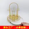Suporte de Copo de Água de Vidro Doméstico Personalizado Suporte de Armazenamento de Copos de Ferro com Bandeja Dreno Suporte de Copo Suporte de Armazenamento de Copos