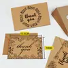 Exquisita tarjeta de impresión a color estilo europeo Tarjeta de agradecimiento de papel kraft Tienda de flores Regalo a mano Todo tipo de tarjeta de invitación para vino Tarjeta de felicitación