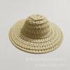 Mini Sombrero de Muñeca Juguete Sombrero Pequeño de Copa Sombrero para Mascota Lindo Sombrero Pequeño para Mascota Sombrero para la Cabeza Sombrero de Papel de Ratán Beige