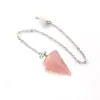 Colgante de Cristal Hexagonal Pequeño Natural de Moda y Sencillo Pie Colgante Colgante de Bala Facetado en Forma de Cono Collar