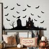 Varios Adhesivos de Pared Creativos con Temática de Halloween, Decoraciones de Murciélagos y Fantasmas para Paredes de Baño, Adhesivos de Pared Autoadhesivos de Terror
