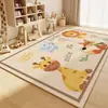 Alfombra antideslizante de dibujos animados para sala de estar, alfombra de lectura para niña, resistente a la suciedad, lavable, alfombrilla para mesita de noche de dormitorio, uso doméstico en habitación infantil