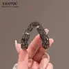 Pinza para el Cabello de Mujer Nuevo Estilo Antiguo Borla Flor de Metal Pinza Grande para la Parte Trasera de la Cabeza del Cabello Elegante Pinza de Tiburón Tocado