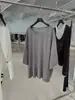 DestacadoYuran 26 Nueva Colección de Principios de Otoño: Camiseta de Algodón Perezoso de Doble Hilo Texturizado, Corte Holgado, Mangas Murciélago, Dos Vías