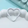 Novo coração de amor fecho de mola acessórios para joias diy cor de doce anel aberto acessórios para chaveiro de metal