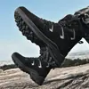Nuevas botas tácticas para hombre, senderismo al aire libre, montañismo, caza, aventura, zapatos de rescate, botas de trabajo del desierto de caña media, talla grande.