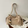 Bolsa Retrô de Grande Capacidade para Outono para Mulheres 2026 Nova Moda Casual Bolsa de Ombro Bolsa de Mão Simples para o Dia a Dia
