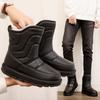 Sapatos de Algodão de Inverno Processados e Personalizados, Antiderrapantes, Quentes e Espessados, Sapatos de Algodão para Exterior, Botas de Neve, Forradas com Lã, Botas de Algodão Impermeáveis Espessadas Grandes