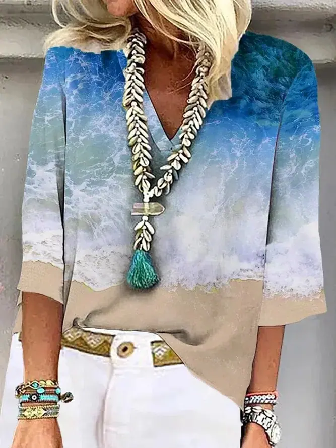 Loosen Sea Casual Short Sleeve