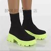 2021 Comercio Exterior calcetines tejidos voladores suela gruesa gaobang zapatilla casual comercio exterior transfronterizo botas de mujer estilo europeo y americano zapatos para las cuatro estaciones