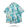 Camisa Hawaiana de Manga Corta Camisa de Manga Corta para Hombre Verano Nuevo Playa Camisa Floral Ropa de Pareja Camisa Holgada