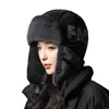 Gorro de Invierno para Mujer, Gorro de Cazador Cálido para Exteriores con Orejeras, Circunferencia de Cabeza Grande, Gorro de Felpa Clásico Versátil, Gorro tipo Turbante a Prueba de Viento