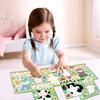 8 hojas/paquete pegatinas de animales de granja Haz una cara juguete para niños pegatinas de rompecabezas transfronterizas DIY pegatinas impermeables