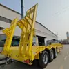 Semirremolque de Plataforma Baja de 3 Ejes Fabricado en Fábrica para Exportación, Remolque de Gancho y Eslinga para Transporte de Maquinaria de 12.5m / 70 Toneladas