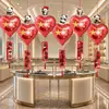 Colgantes decorativos para el Festival del Medio Otoño y el Día Nacional para centros comerciales, escuelas y tiendas, colgantes de globos en forma de corazón, decoraciones para el ambiente del aula
