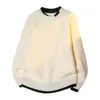 Suéter de Cuello Alto para Año Nuevo para Hombre, Otoño e Invierno, Forrado de Polar y Engrosado, Estilo Perezoso, Camiseta Base de Capa Interior, de Alta Gama, Sudadera de Punto Fresca y Elegante