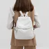 Mochila de Cuero Lavado Estilo Nuevo para Mujer, Mochila de Cuero Suave Lavado, Bolso de Mujer, Mochila de Viaje, Bolsa Casual de Gran Capacidad para Universidad y Escuela