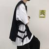 Chaleco Redondo de Verano 2026 Estilo Hong Kong Chaleco Casual de Moda sin Mangas Chaleco Holgado Estilo Harajuku Juvenil para Ropa de Exterior