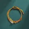 Pulsera de Cuerda Colorida del Festival del Bote del Dragón, Pulsera de Hilo de Cinco Colores Zongzi Tejida a Mano, Accesorio de Cuerda Tejido a Mano Estilo Tradicional Chino