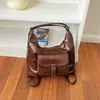 Bolso de Axila Retro Maillard para Mujer 2026 Mochila de Moda de Gran Capacidad para Viajes Diarios Bolso Cruzado de Hombro Único Versátil