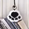 Estilo Ins Linda Pata de Gato Piel Sintética de Visón Llavero Colgante de Felpa Decoración de Bolsa Coche Accesorio Femenino Adorno Colgante