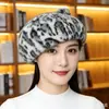 Al por mayor transfronterizo nuevo estilo de moda otoño e invierno para mujer, boina tipo calabaza femenina, sombrero casual japonés de piel sintética