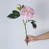 2 cabeças de peônia pintadas a óleo artificiais, flores de seda, para decorações de casamento, decoração de casa, arranjos de flores, flores de plástico e adereços de fotografia