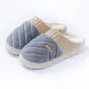 Pantuflas de Algodón para Mujer en Otoño e Invierno, de Uso Interior, Suela Gruesa Antideslizante, para Parejas, Cómodas y Cálidas, Pantuflas de Felpa para Hombre