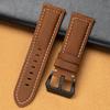 Correa de Reloj de Cuero Marino Grueso, Cuero Crazy Horse, Adecuada para Relojes Panerai, Correa de Cuero de Vaca Crazy Retro Rugosa Mate Europea y Americana