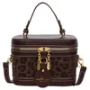 Bolso de Caja Vintage de Alta Gama para Mujer 2026 Nuevo de Moda Versátil Pequeño Cuadrado de Mano Bolso de Hombro Cruzado de Lujo Ligero