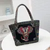 Nova Bolsa de Mão Bordada para Trabalho Estudante Lona Bolsa de Mão Bolsa Estilo Chinês Bolsa Universitária Feminina para Pessoas de Minorias