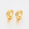 Xuping Brazaletes para Orejas Aleación de Cobre Pendientes Chapados en Oro de 24 Quilates para Mujeres, Pendientes de Aro de Temperamento de Lujo Ligero de Moda, Joyería Personalizada Coreana