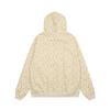 Outono Novo Irregular Zíper Floral Over-Hooded Moletom Estilo Acadêmico All-Match Início do Outono Jaqueta com Zíper