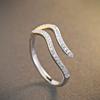 Anillo de plata de ley S925 Damila de doce constelaciones para mujer, moda coreana, circonita, anillo abierto, accesorios, fabricante, en stock
