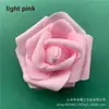 Venta al por mayor de fábrica flor de espuma de 7 cm simulación cabeza de rosa pe cadena de luces de color cabeza de rosa perforada caja de dulces de boda