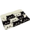 Tapete de Chão Absorbente de Secagem Rápida para Banheiro Gato Preto Desenho Animado Lama Diatomácea Vaso Sanitário Porta do Vaso Sanitário Tapete Antiderrapante para Pés Tapete de Entrada