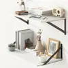 Estante Flotante de Pared Estante de Almacenamiento en Pared para Dormitorio Cocina Estante de Almacenamiento para Artículos Varios del Hogar